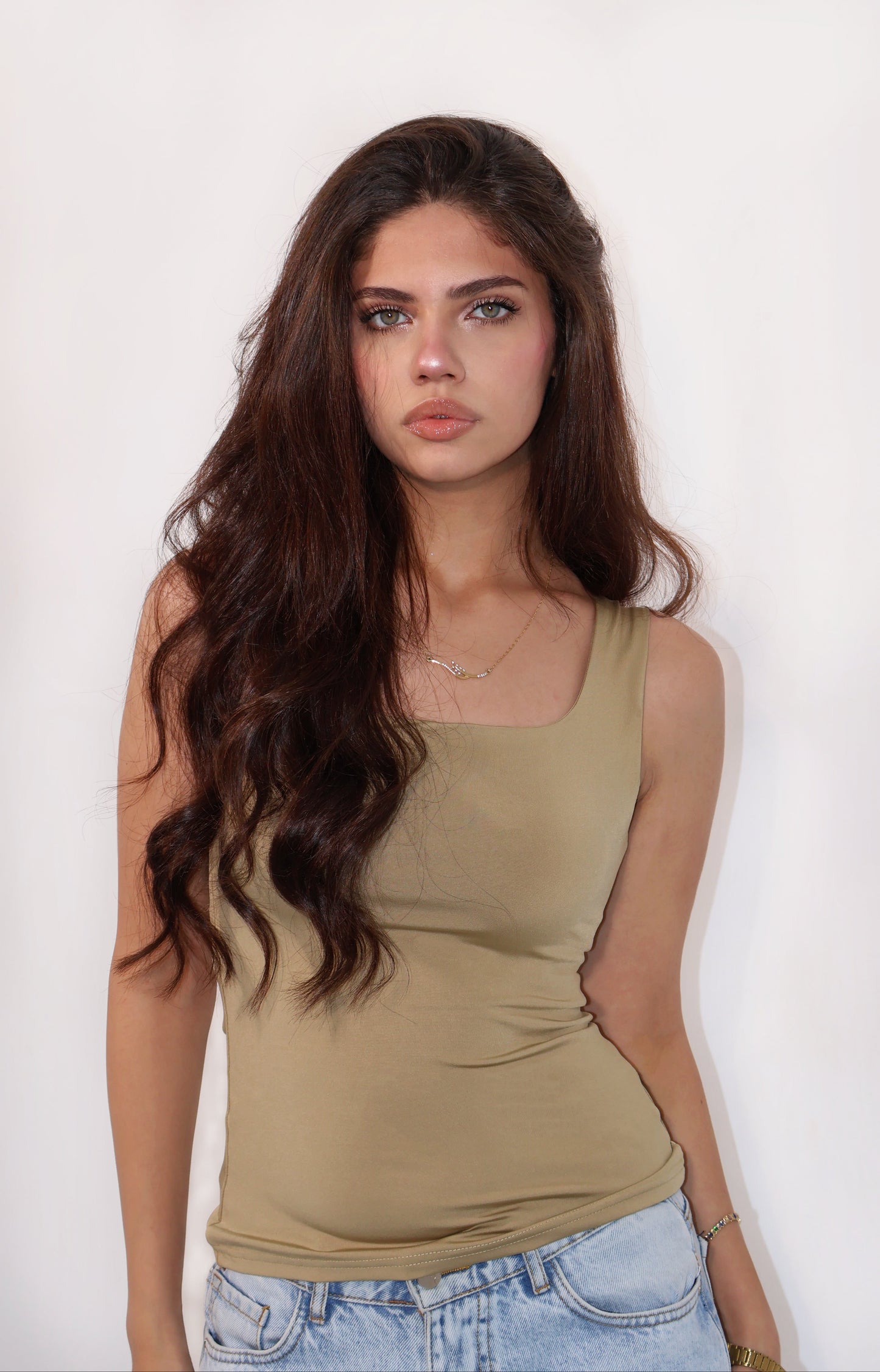 Tokyo top in olive