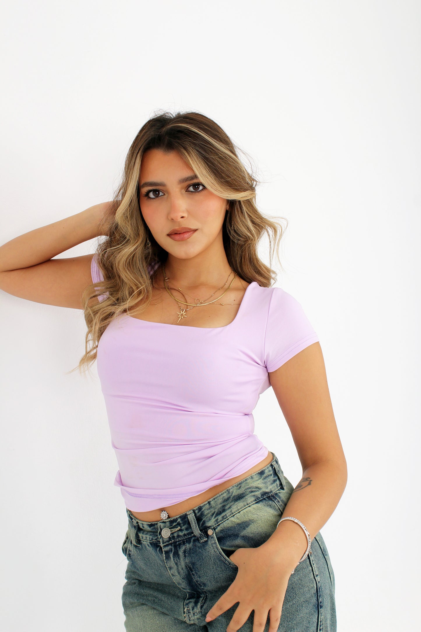 CAIRO Reversible Top in Lavender