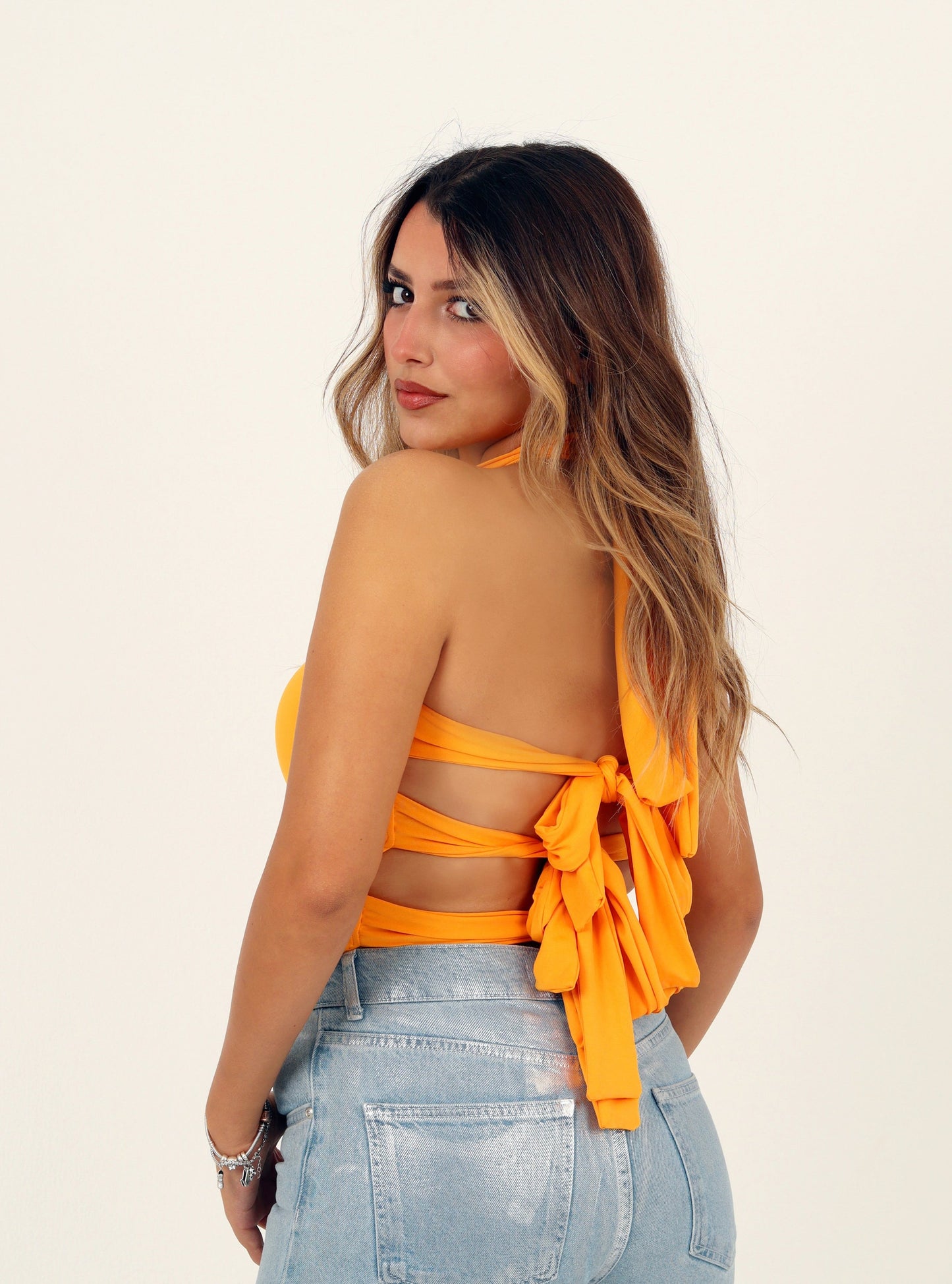 Coquette Top in Orange