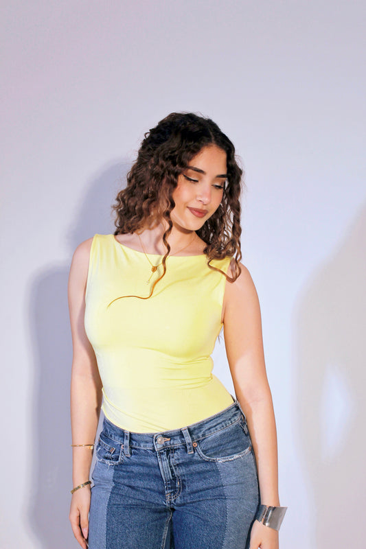 TOKYO Reversible Top in butter yellow