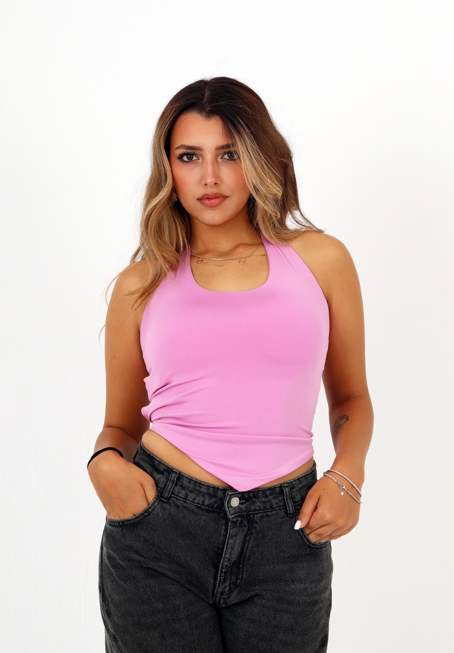 Coquette Top in pink lavender